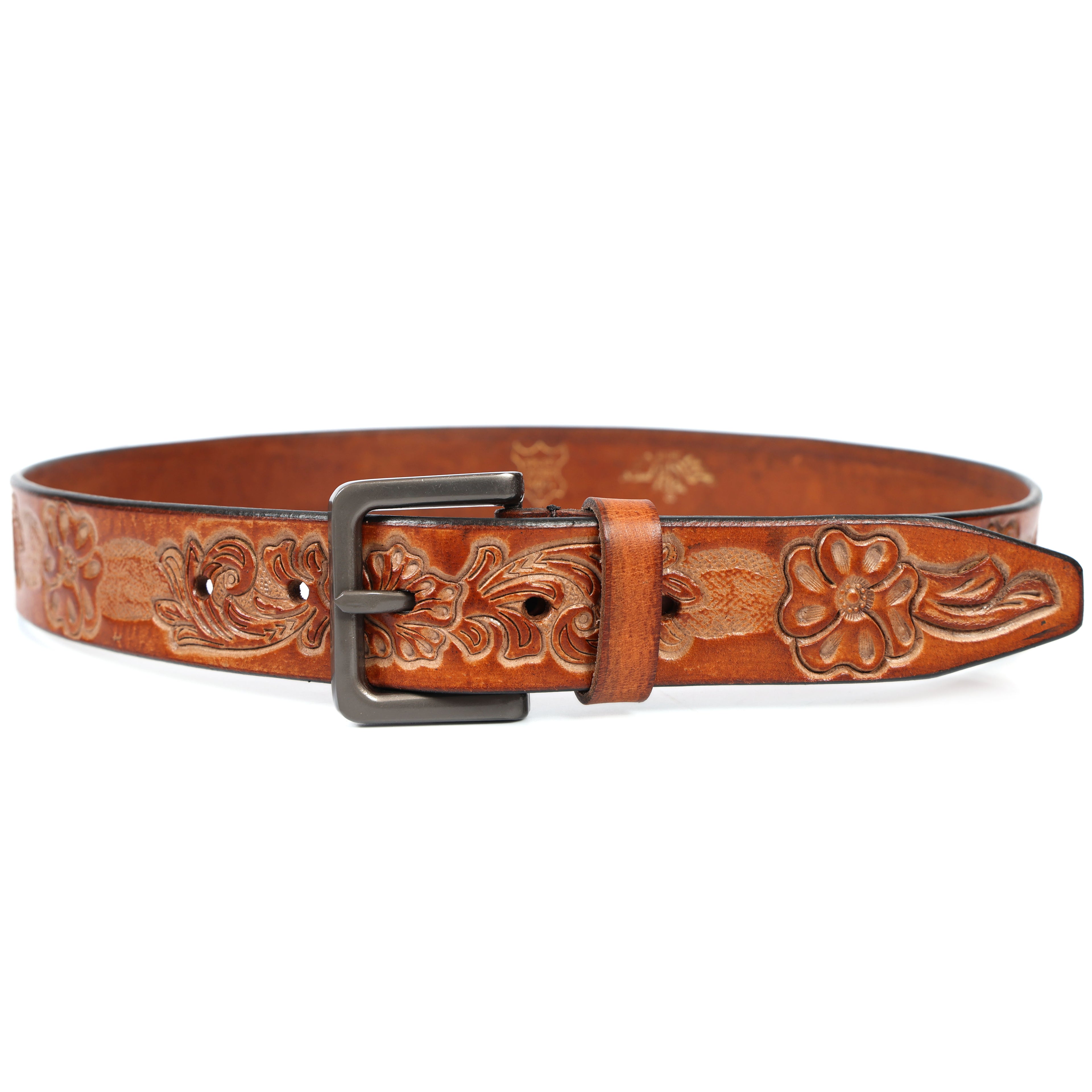 Premium Embossed Genuine Leather Belt Stylish Vintage Designer Belt