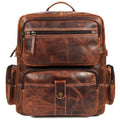 Unisex Leather Backpack Premium Travel Laptop Bag Large Capacity Leather Rucksack