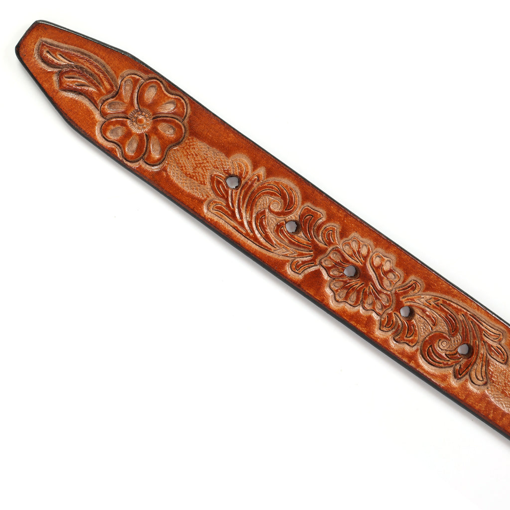Premium Embossed Genuine Leather Belt Stylish Vintage Designer Belt