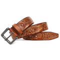 Premium Embossed Genuine Leather Belt Stylish Vintage Designer Belt