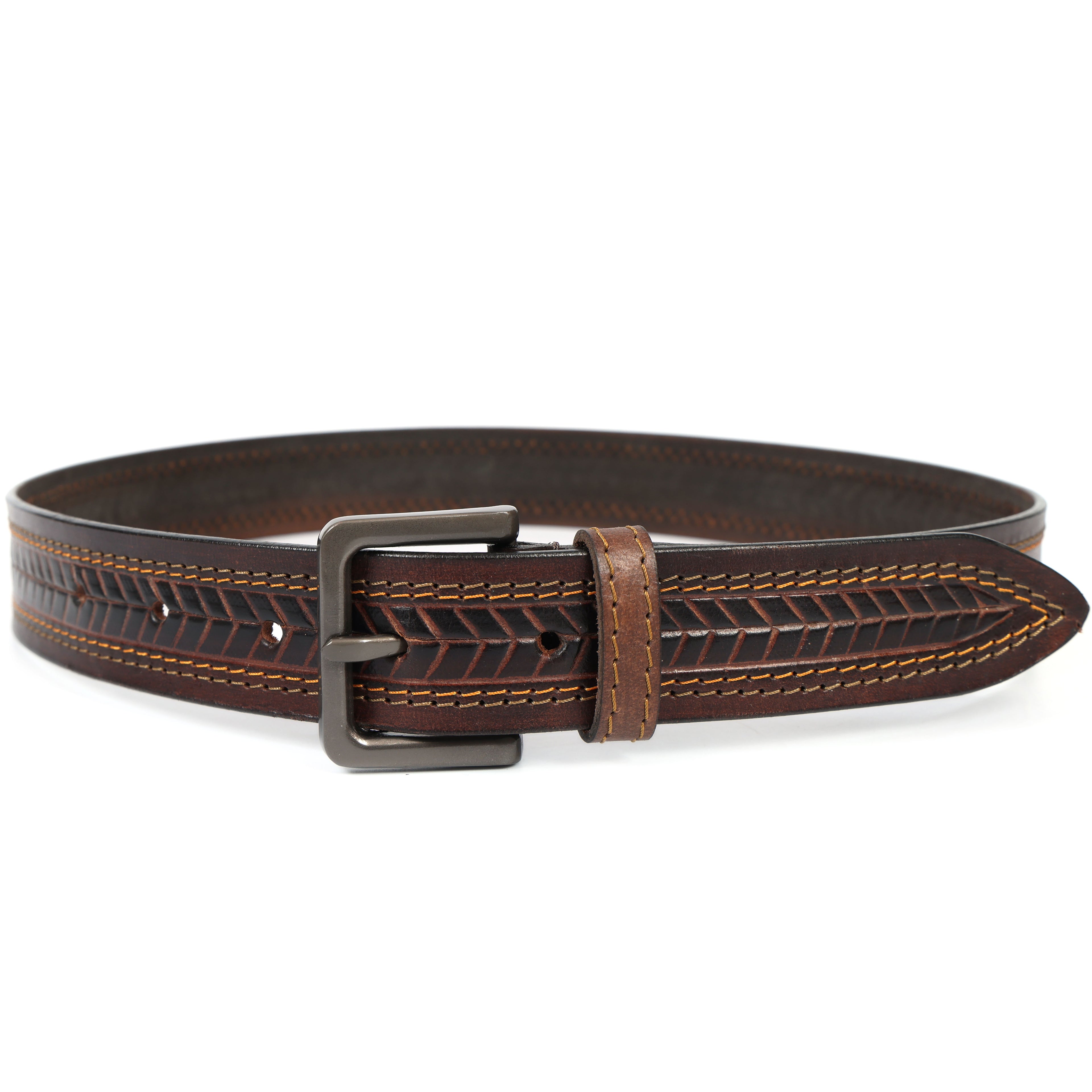 Premium Embossed Genuine Leather Belt Stylish Vintage Designer Belt