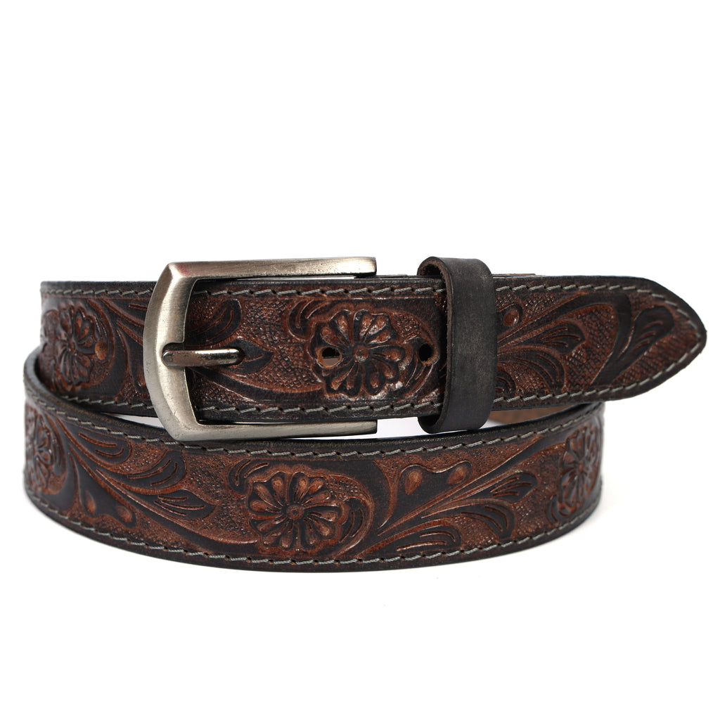 Premium Embossed Genuine Leather Belt Stylish Vintage Designer Belt