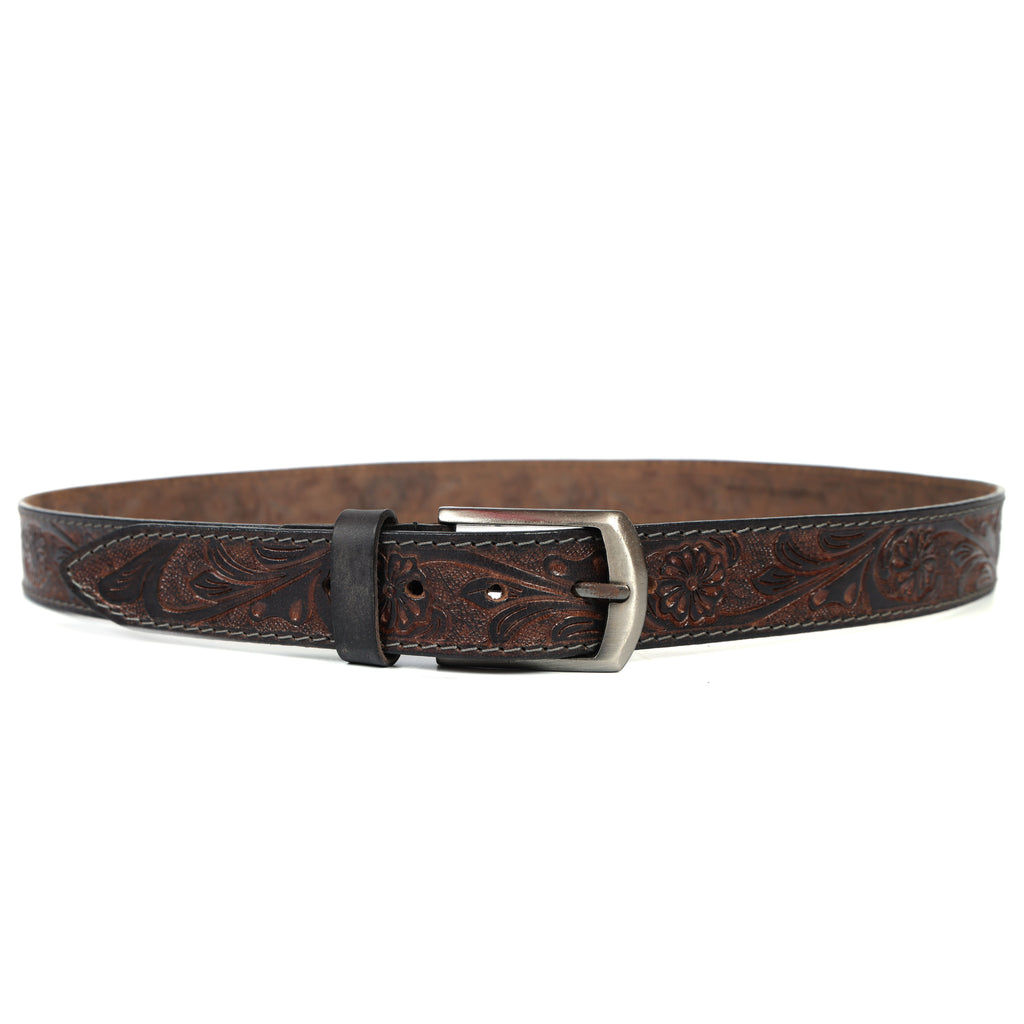 Premium Embossed Genuine Leather Belt Stylish Vintage Designer Belt