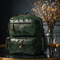Unisex Leather Backpack Premium Travel Laptop Bag Large Capacity Leather Rucksack