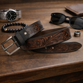 Premium Embossed Genuine Leather Belt Stylish Vintage Designer Belt