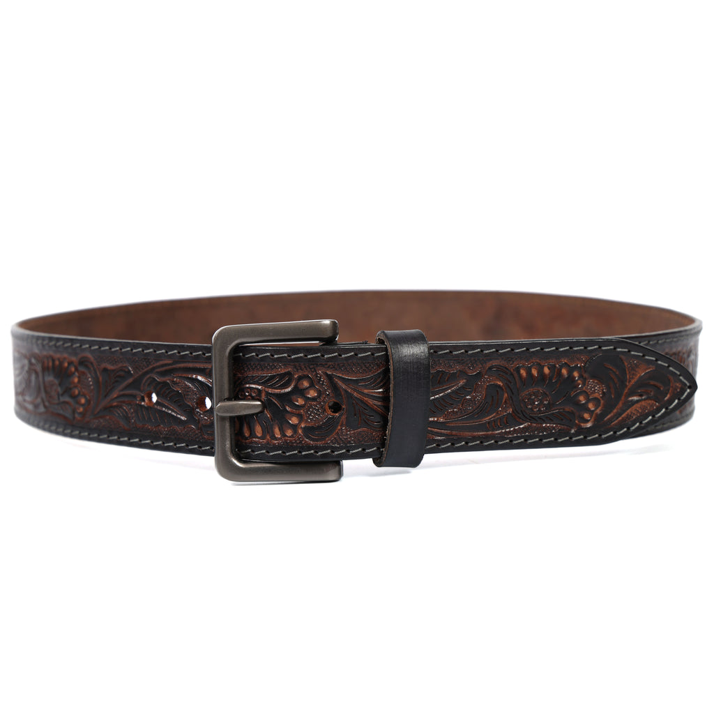 Premium Embossed Genuine Leather Belt Stylish Vintage Designer Belt