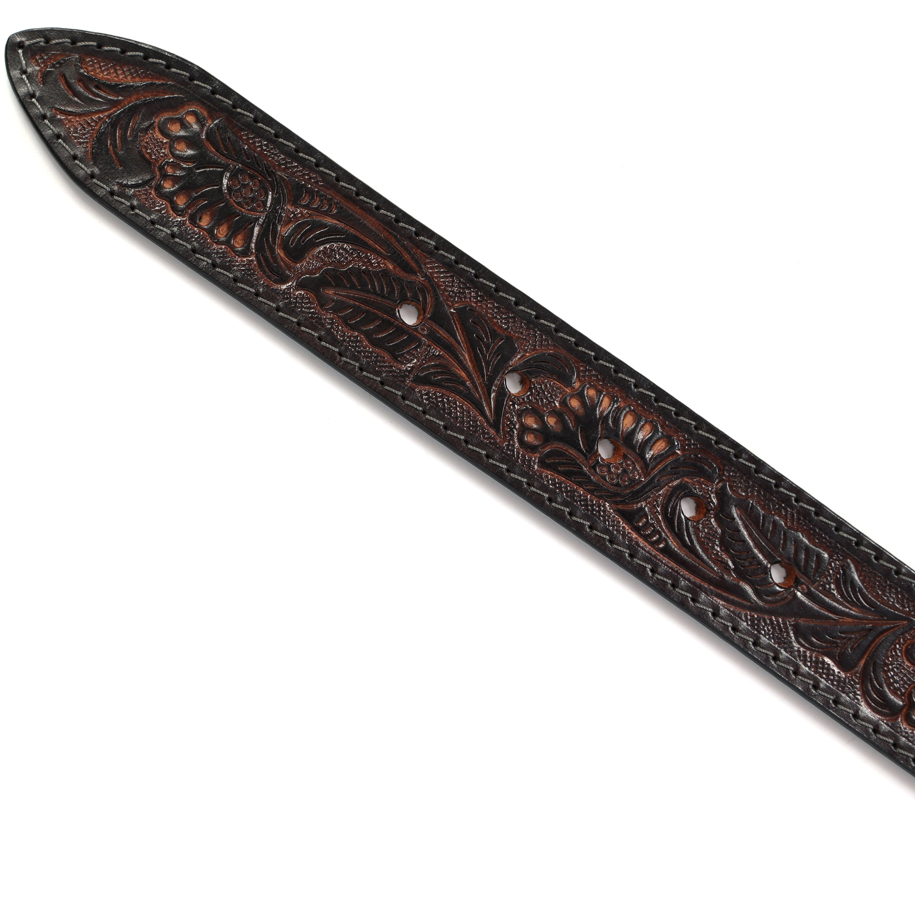 Premium Embossed Genuine Leather Belt Stylish Vintage Designer Belt