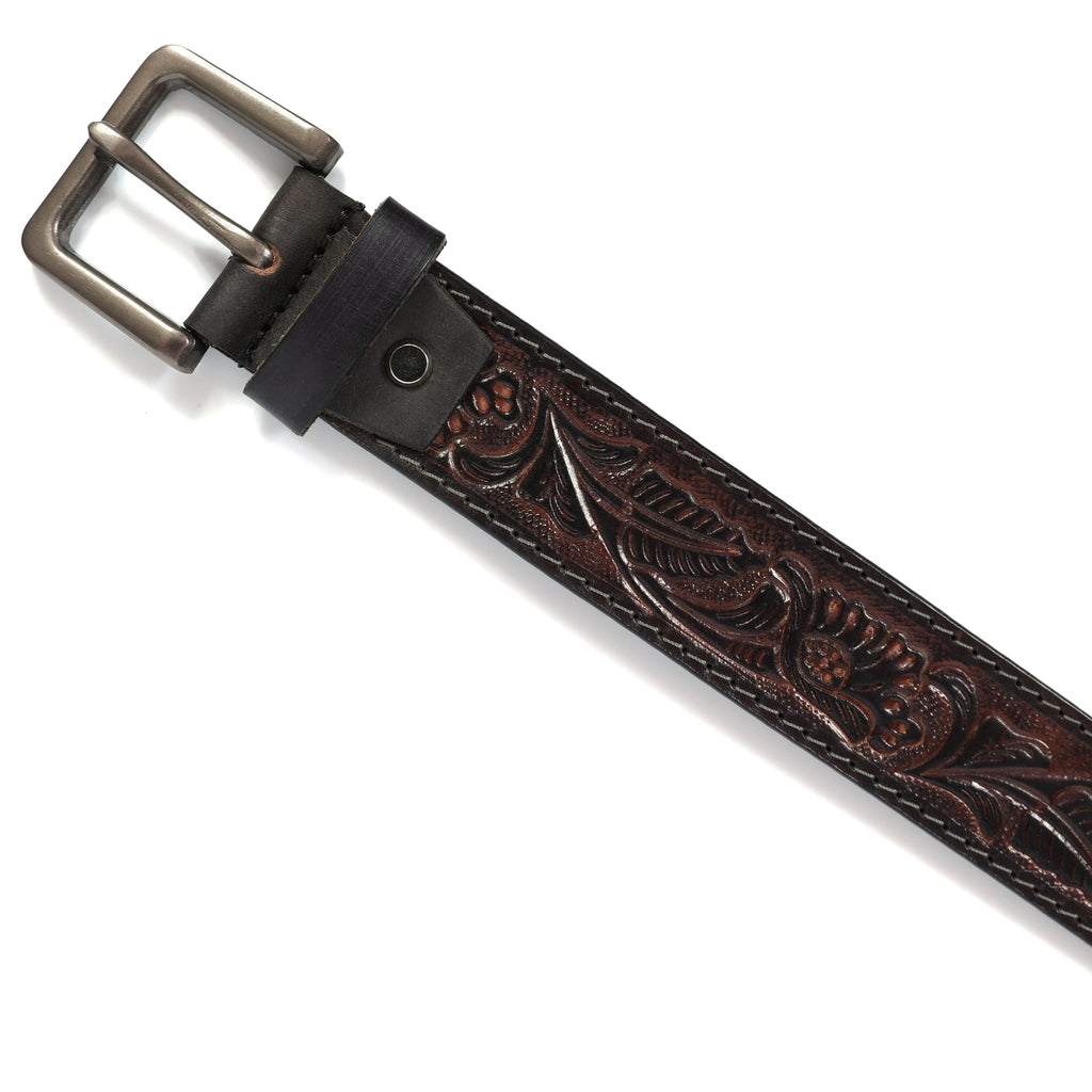 Premium Embossed Genuine Leather Belt Stylish Vintage Designer Belt