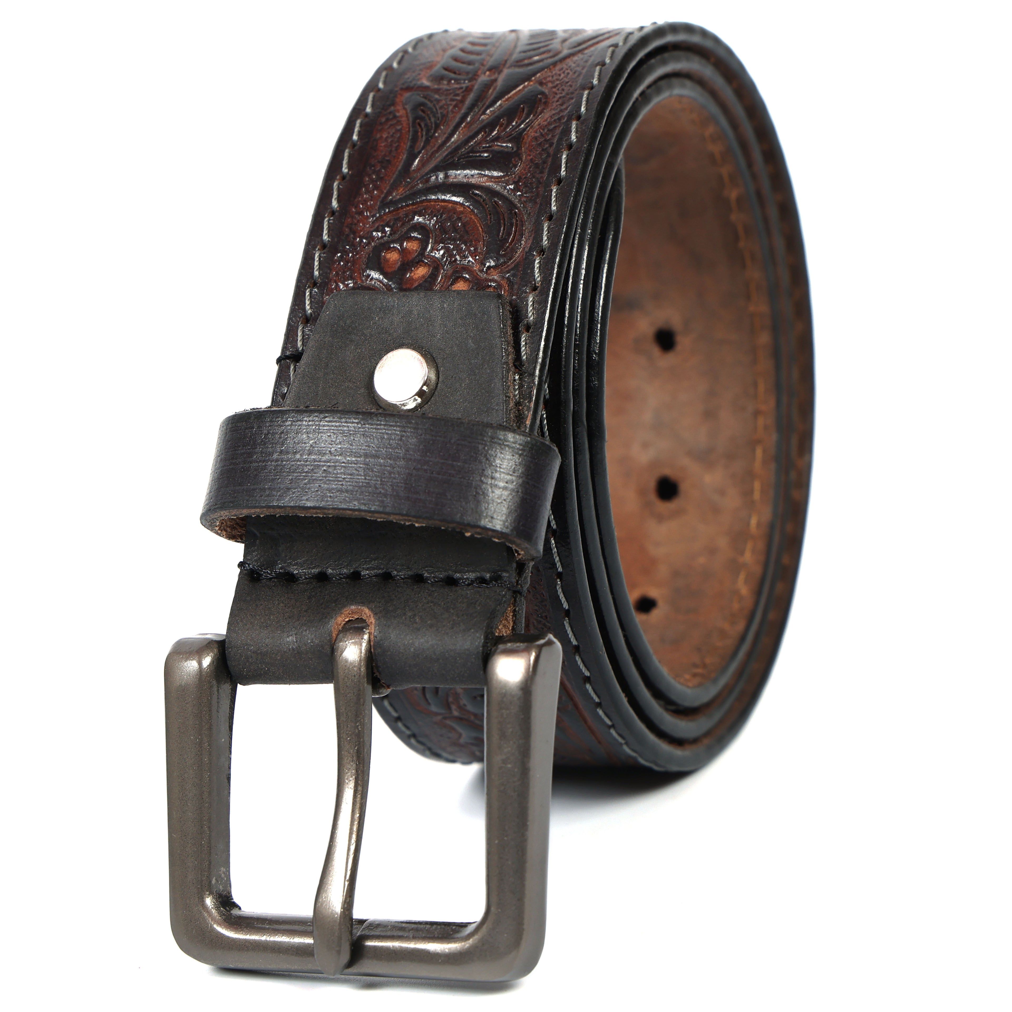 Premium Embossed Genuine Leather Belt Stylish Vintage Designer Belt